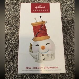 Hallmark 2022 Sew Cheery Snowman Ornament - NEW